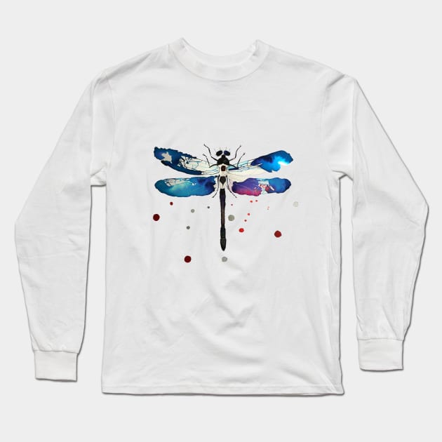 Dragonfly Long Sleeve T-Shirt by Rociogomez